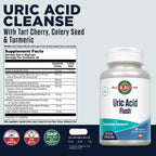 KAL Uric Acid Flush | Tart Cherry Blend, Celery Seed & More for Healthy Joint Comfort Support | 30 Servings | 60 VegCaps