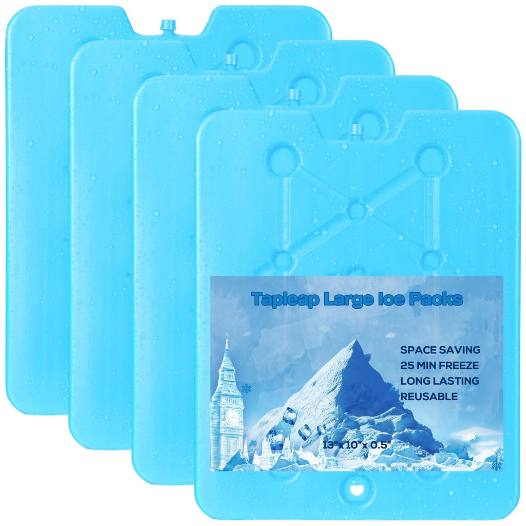 Large Ice Packs for Coolers (4Pcs) - 13 x 10 inch, 6Lb