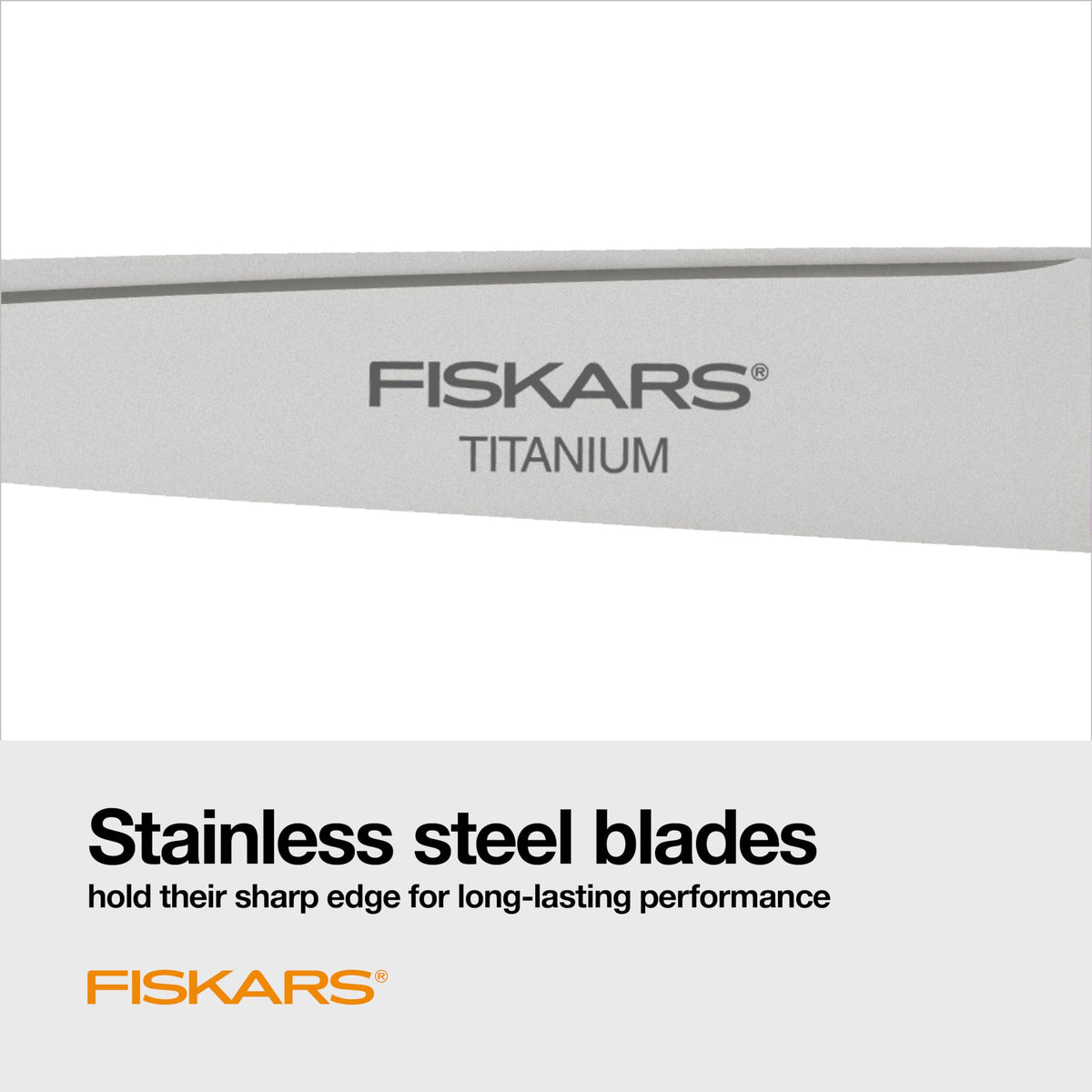 Fiskars 8” SoftGrip Titanium All Purpose Scissors for Office, 3-Pack