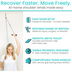 Buy now Vive Shoulder Pulley for Physical Therapy - Rotator Cuff Pain Pulley System - Over Door Rehab Exerciser - With Durable Metal Pulley & Comfortable Padded Handles at indiglob india