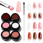 Buy now Makartt Gel Paint for Nail Art Set: 6 Colors No Wipe Solid Gel Polish for DIY Design at Home, Soak Off UV LED Manicure, Silver White Black Red Gold Nude white pink brown nude at indiglob india