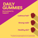 Nature's Way Alive! Hair, Skin & Nails Gummies with Collagen & Biotin,60 ct | Advanced Beauty Formula Supplement with Antioxidant Vitamins C & E*, 100 mg Collagen, 2,500 mcg Biotin, Strawberry Gummy