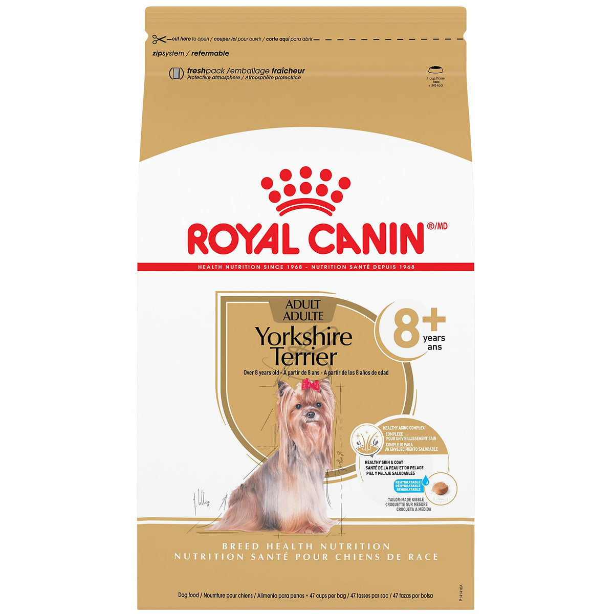 ROYAL CANIN Yorkshire Terrier 8+ Adult Dry Dog Food, 2.5 lb Bag