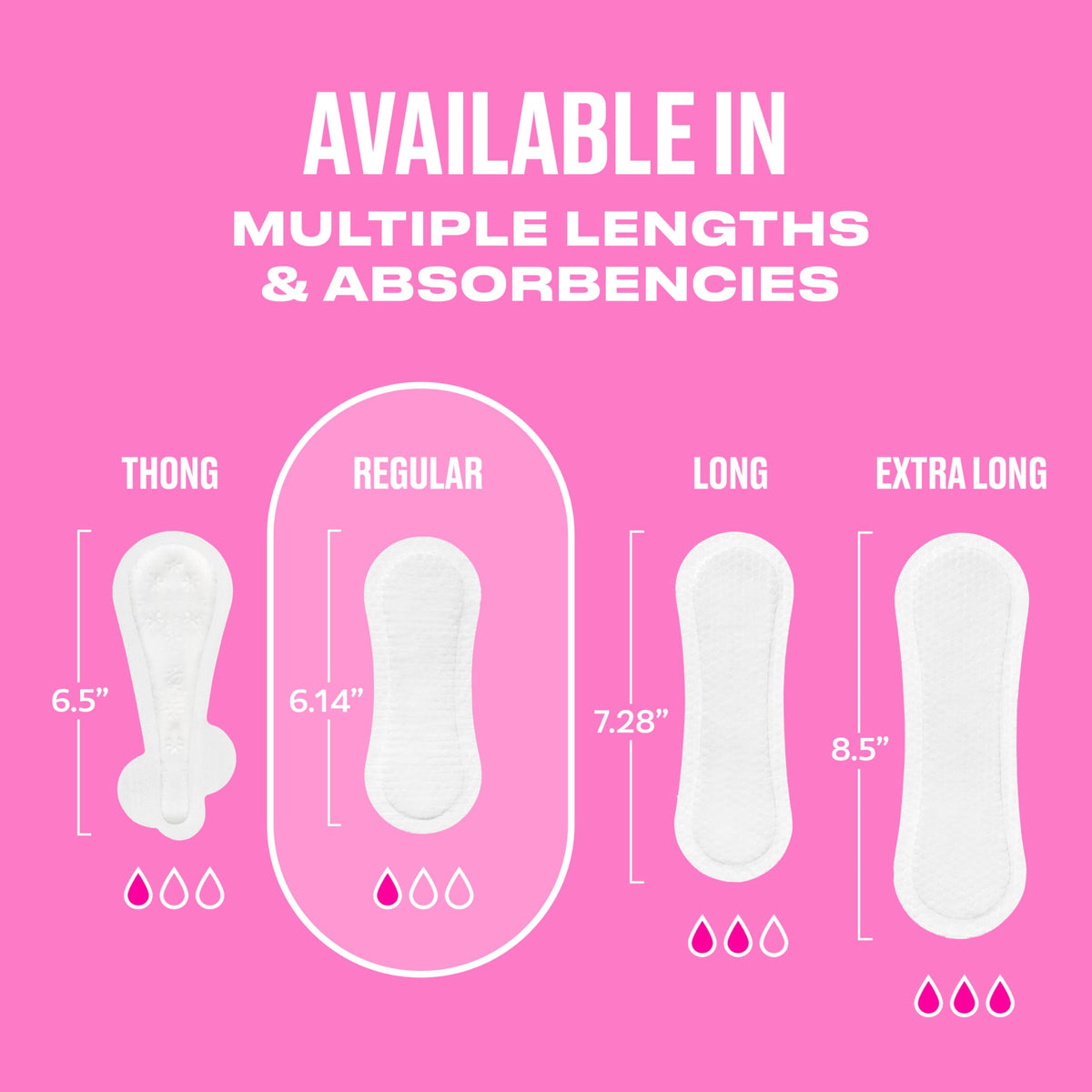 Carefree Panty Liners, Regular Liners, Wrapped, Unscented, 148ct