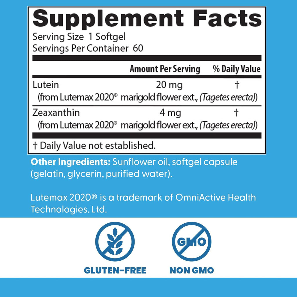 Buy now Doctors Best Lutein, Supports Eye Health & Performance, Non-GMO, Gluten Free, 20 mg, 60 Softgels at indiglob india