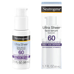 Neutrogena Ultra Sheer Sunscreen Serum SPF 60, Fragrance-Free, 1.7 fl. oz | Broad Spectrum UVA/UVB Protection, Lightweight Serum, Water-Resistant up to 80 Minutes, Non-Comedogenic