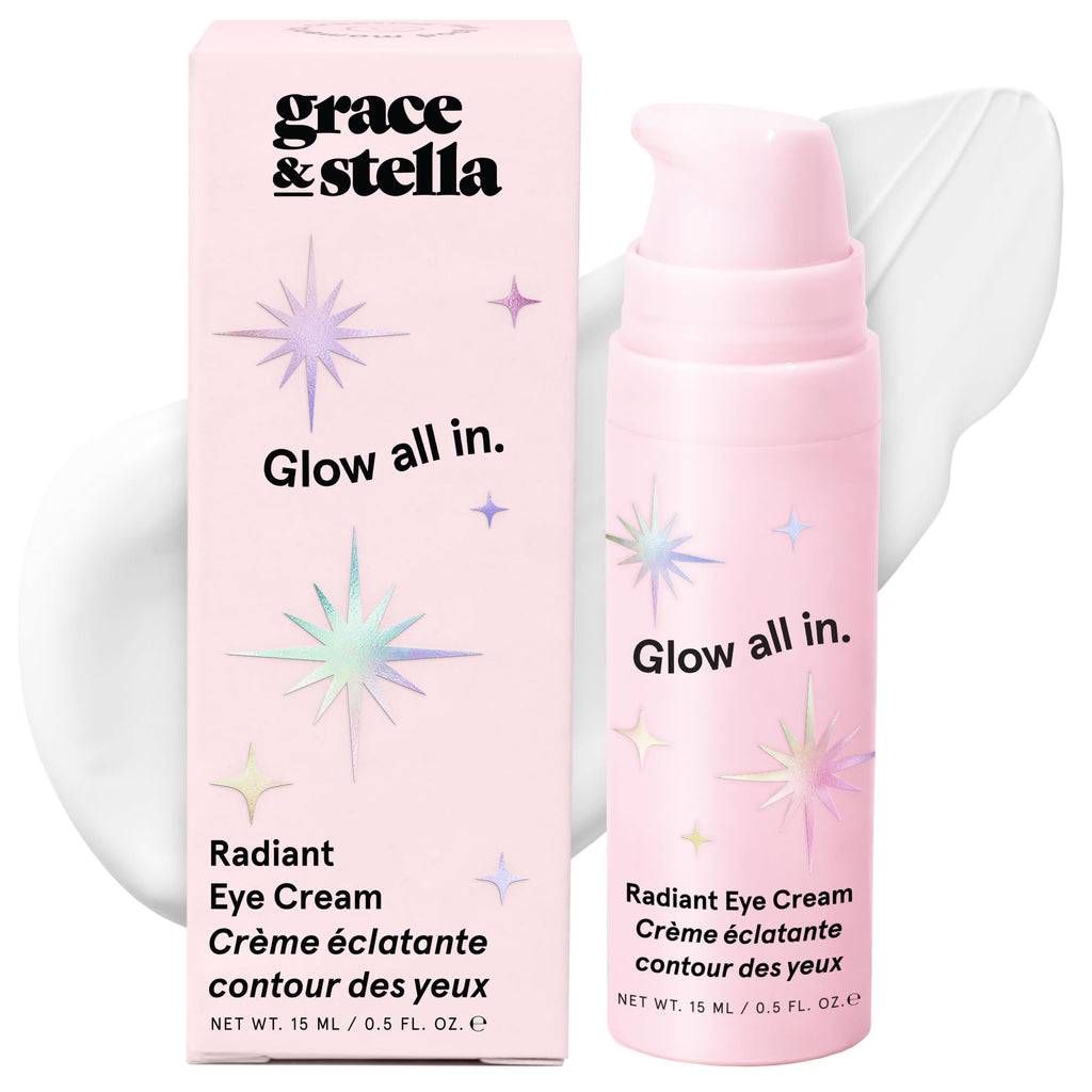 grace & stella Under Eye Brightener Balm Stick - Travel Size Toiletries | Retinol & Caffeine Eye Cream for Dark Circles, Puffiness, Wrinkles - Restore and Hydrate - Vegan Skincare (0.13oz / 3.5g)