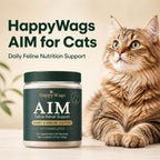 Happy Wags Aim for Cats Powder, happywags Aim Kidney & Immune Support for Cats, Cat Supplement, 100g