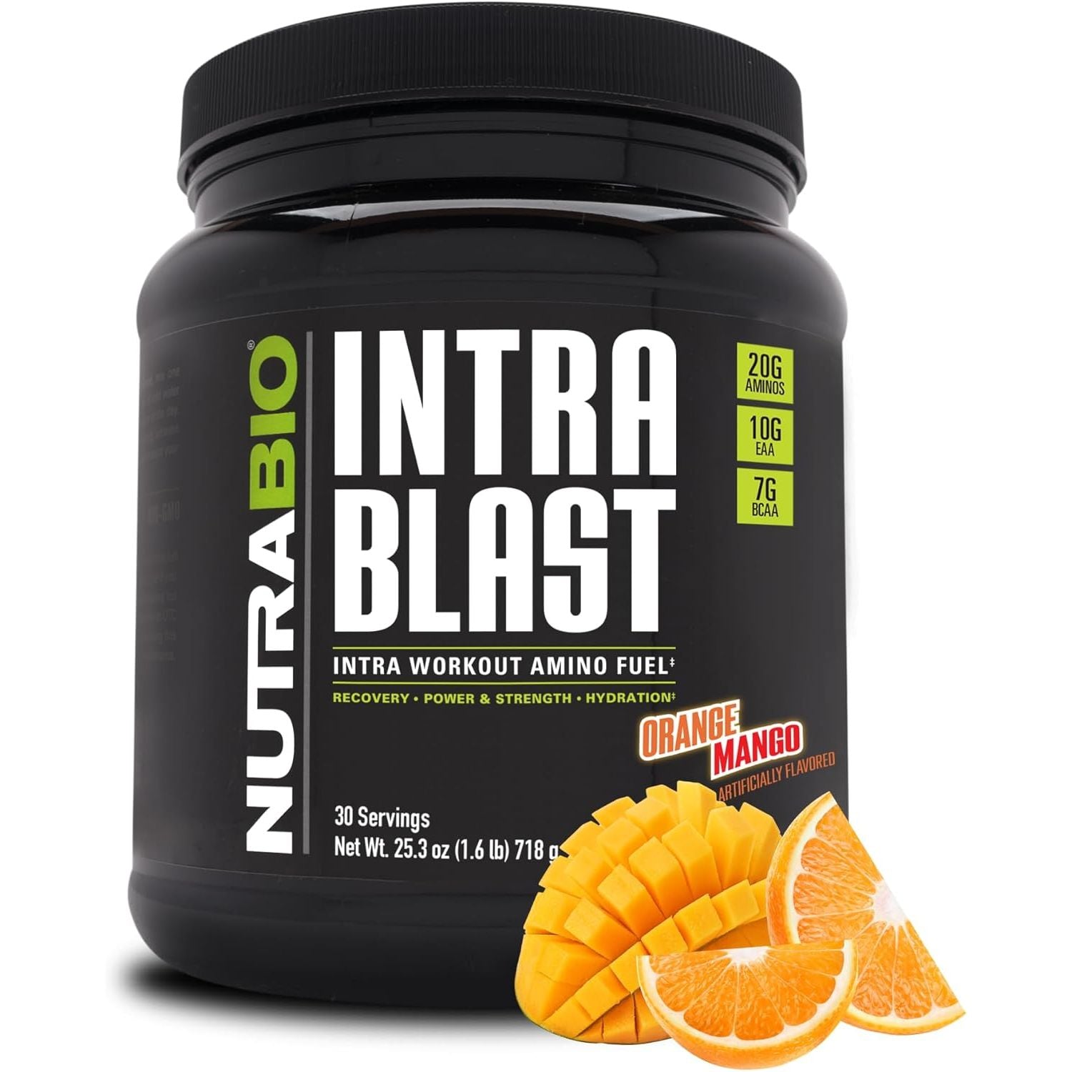 Buy now NutraBio Intra Blast Bcaa Powder Amino Acid Supplement, Electrolyte & Hydration Blend, Intra, Pre Workout & Muscle Recovery, 20g Eaa Amino Acids Powder, 5g Glutamine- Grape Berry Crush, 30 Serving Orange Mango at indiglob india