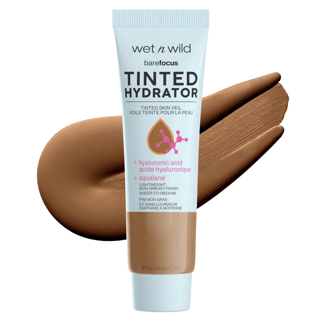 Buy now wet n wild Bare Focus Tinted Hydrator Tinted Skin Veil, Lightweight Buildable Coverage with Hyaluronic Acid & Vegan Squalane, Semi-Matte Finish, Cruelty-Free - Light at indiglob india