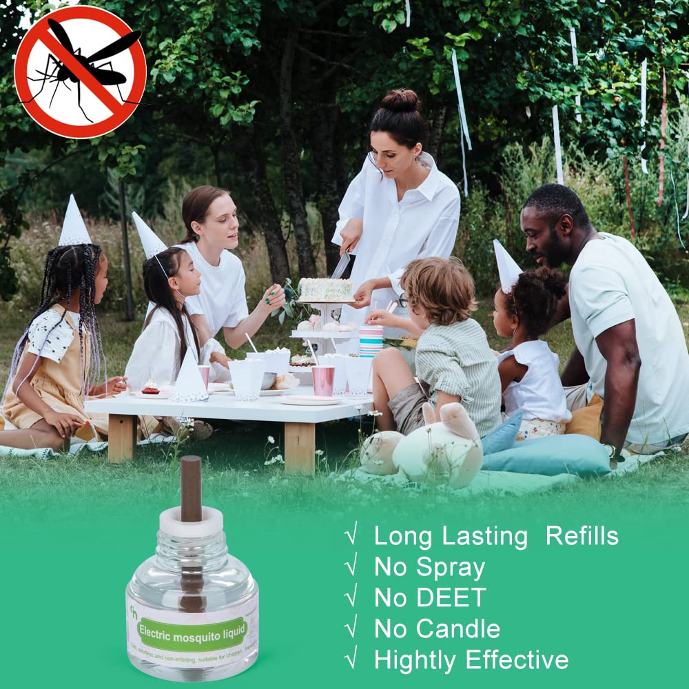 Mosquito Repellent Refills for Outdoor Indoor, Includes 2-Pack 280 Hr Repellent Refill with 20’ Mosquito Protection Zone, Highly Effective, Long Lasting, DEET-Free, No Spray