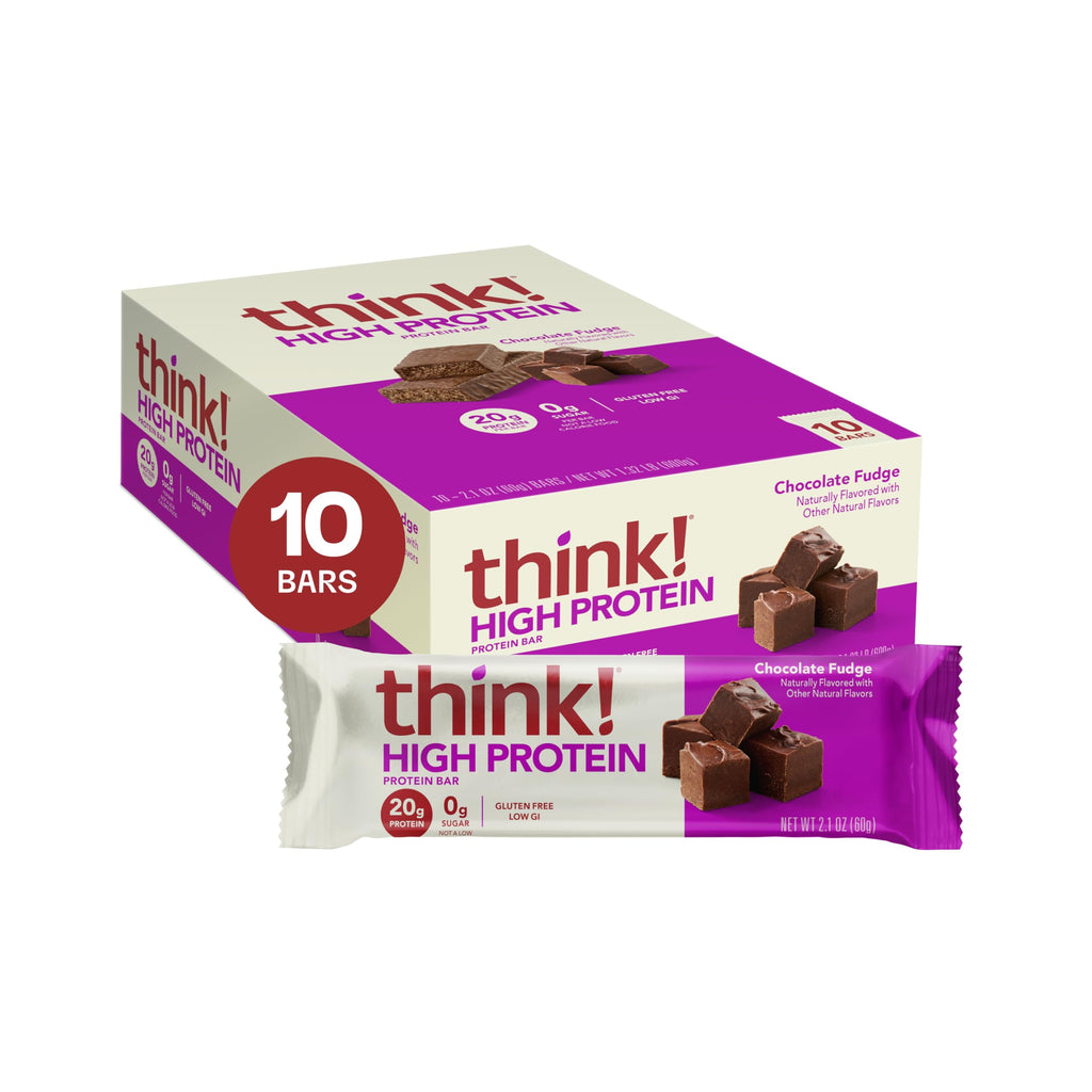 Buy now think! Protein Bars, High Protein Snacks, Gluten Free, Kosher Friendly, Creamy Peanut Butter, Nutrition Bars, 2.1 Oz per Bar, 12 Count (Packaging May Vary) at indiglob india