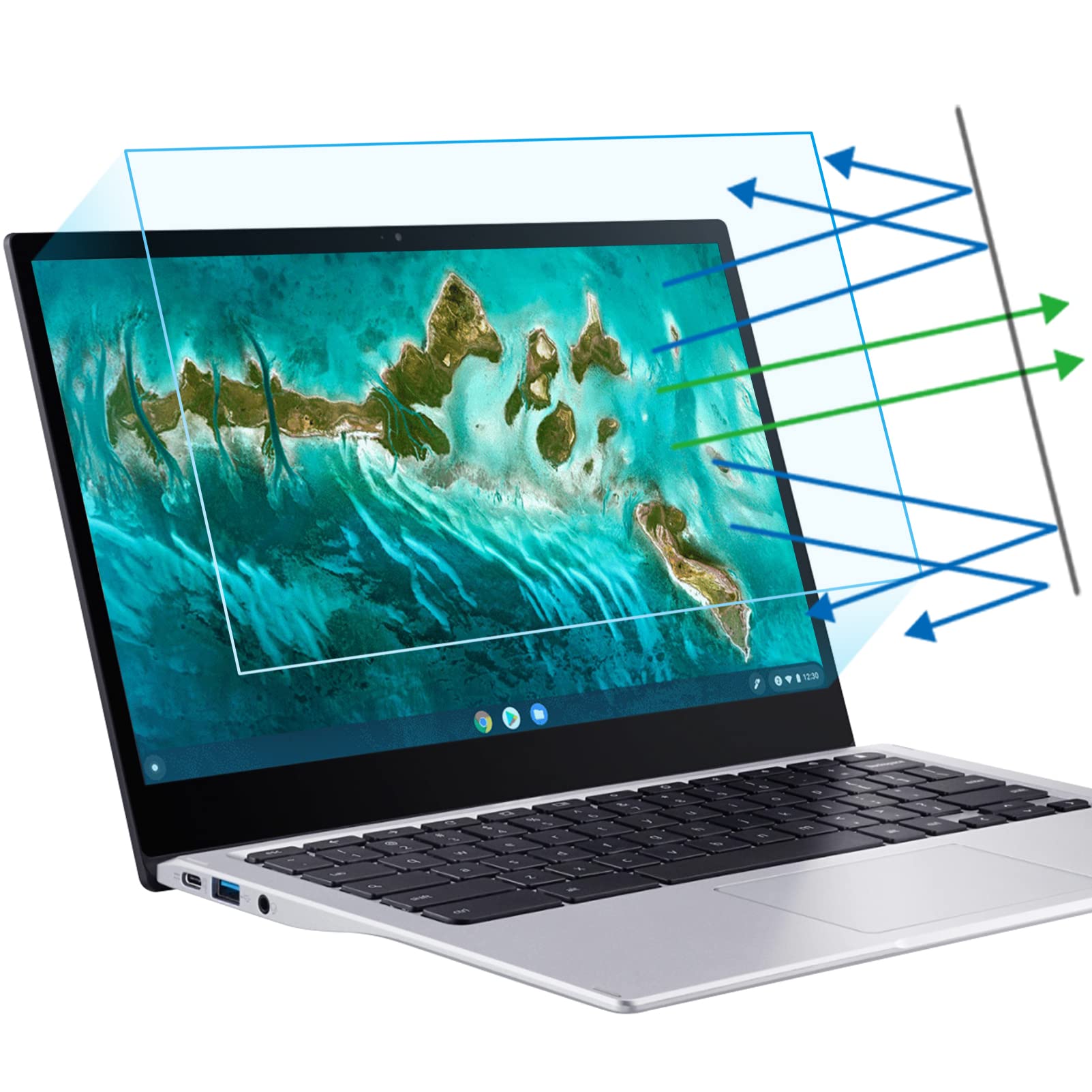 Buy now F FORITO 2-Pack 15.6 Inch Anti Blue Light Laptop Screen Protector, Eye Protection Anti Glare Matte Computer Screen Cover for 15.6" Laptop with 16:9 Aspect Ratio, Reduce Eye Strain and Touch Sensitive 13.3 Inch (Diagonal) - 16:9 Aspect Ratio Transparent at indiglob india