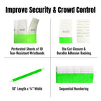 WristCo Custom Tyvek Wristbands for Events | USA Made | Select Quantity