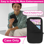 Tampon Holder for Purse, Portable Tampon Bag Organizer Case for Women’s Purse, Travel-Friendly Discreet Period Bag for Feminine Products, Waterproof Pad Bag, Black(Bag Only)