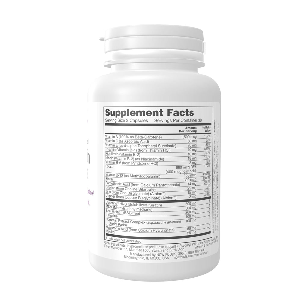 Buy now NOW Foods Solutions, Hair, Skin and Nails, Clinically Advanced, Support with Clinically Tested Cynatine??, 90 Veg Capsules at indiglob india