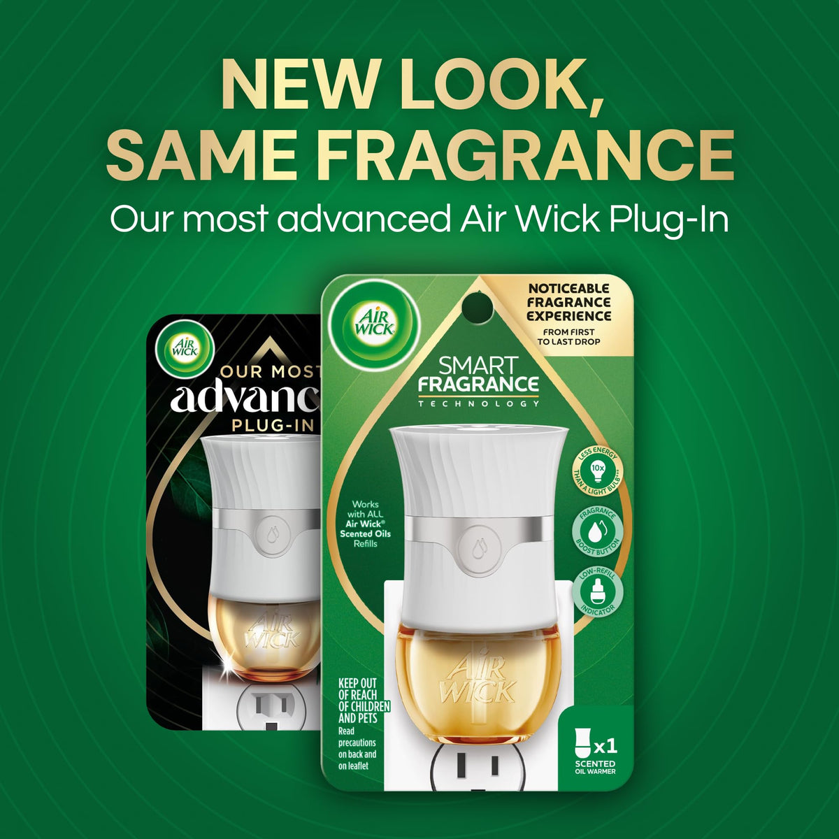 Air Wick Plug in Scented Oil Advanced Gadget, 4 Count, White