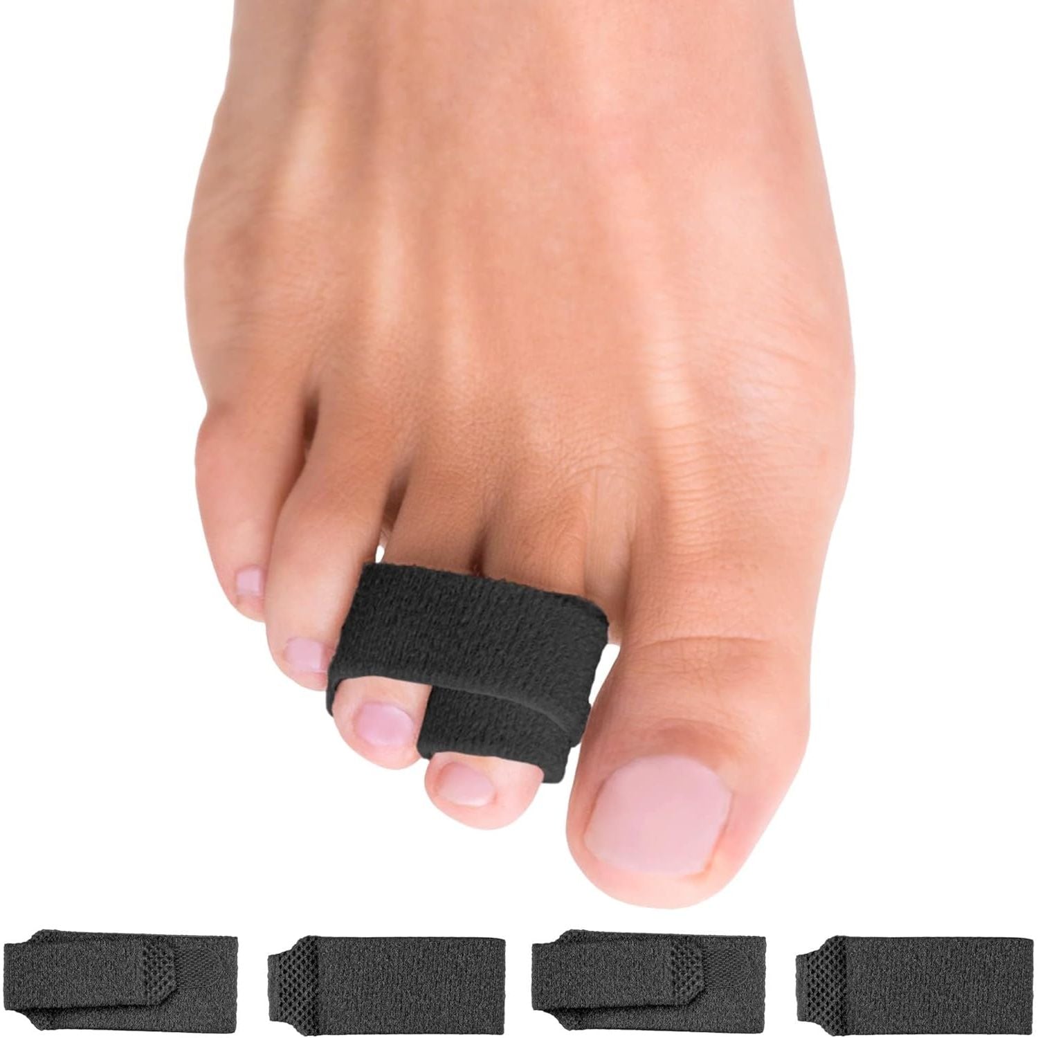 Buy now ZenToes Hammer Toe Corrector for Women & Men - Reusable Fabric Buddy Wraps for Broken Toes - Cushioned Toe Splint for Protection & Recovery & Hammertoe Straightener - 4 Count (OSFM, Beige) OSFM (4 Count) Original Support Black at indiglob india