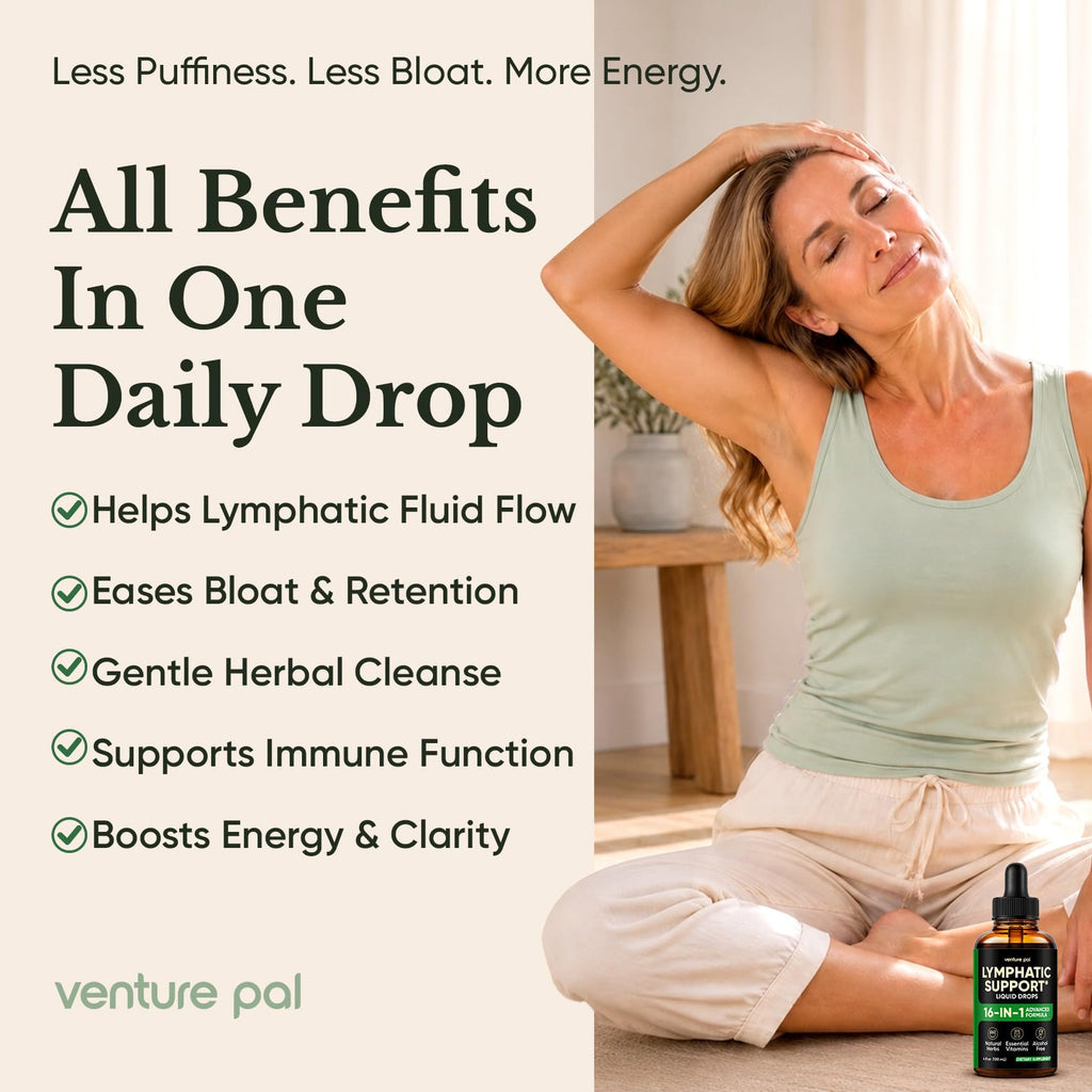 Venture Pal Lymphatic Drainage Drops, on the Go-4fl oz