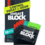SweatBlock Maximum Clinical Strength Antiperspirant Wipes, Original 10 Ct | Stop Excessive Underarm Sweat with Up to 7 Days Protection Per Wipe, Hyperhidrosis Aid, Dermatologist Tested