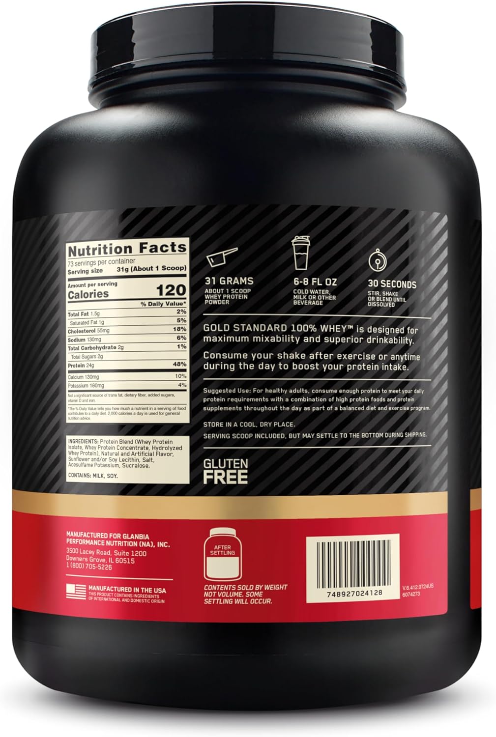 Buy now Optimum Nutrition Gold Standard 100% Whey Protein Powder, French Vanilla Cr??me, 5 Pound (Packaging May Vary) at indiglob india