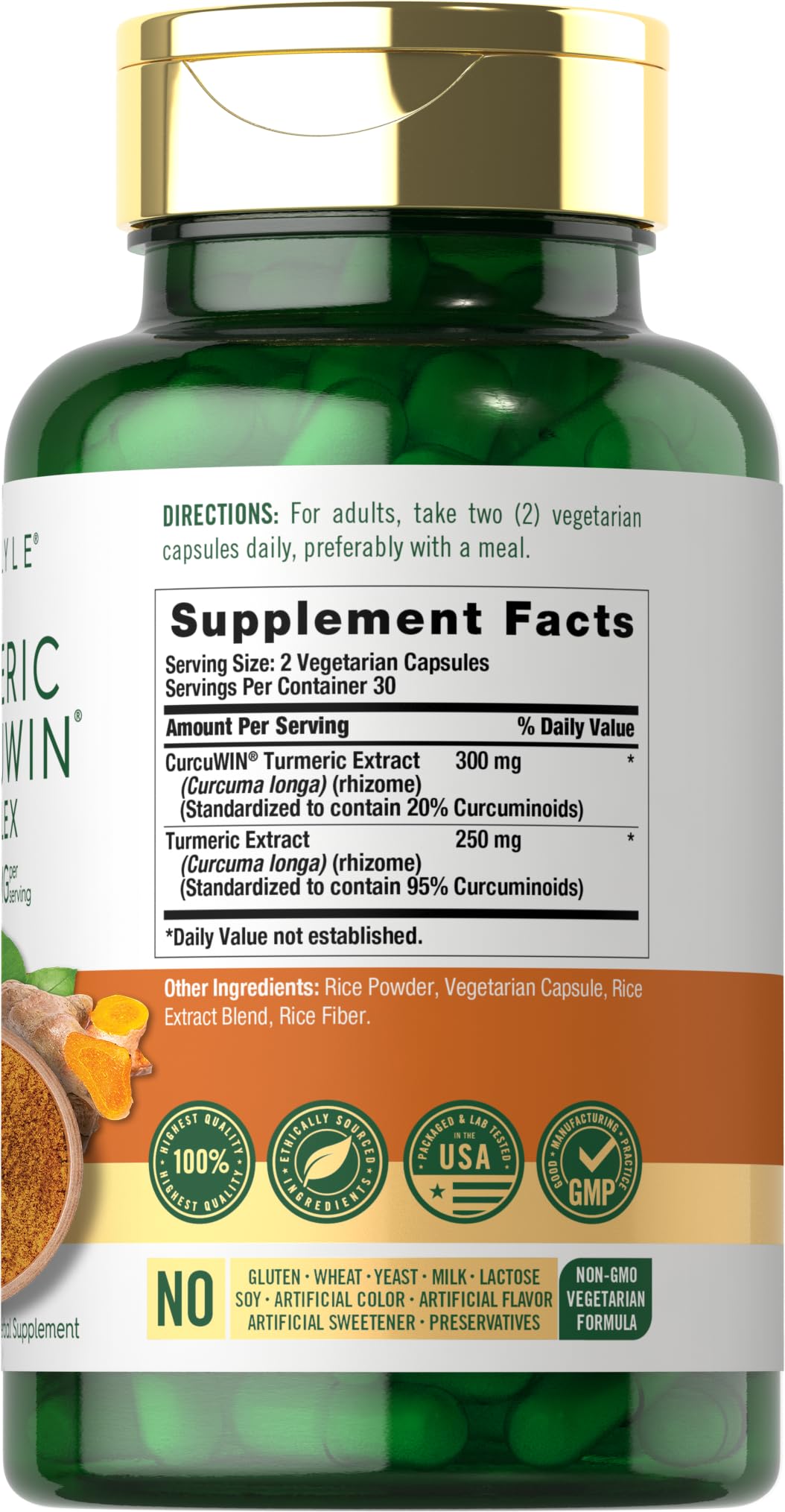Carlyle Turmeric Curcumin 550mg | 60 Vegetarian Capsules