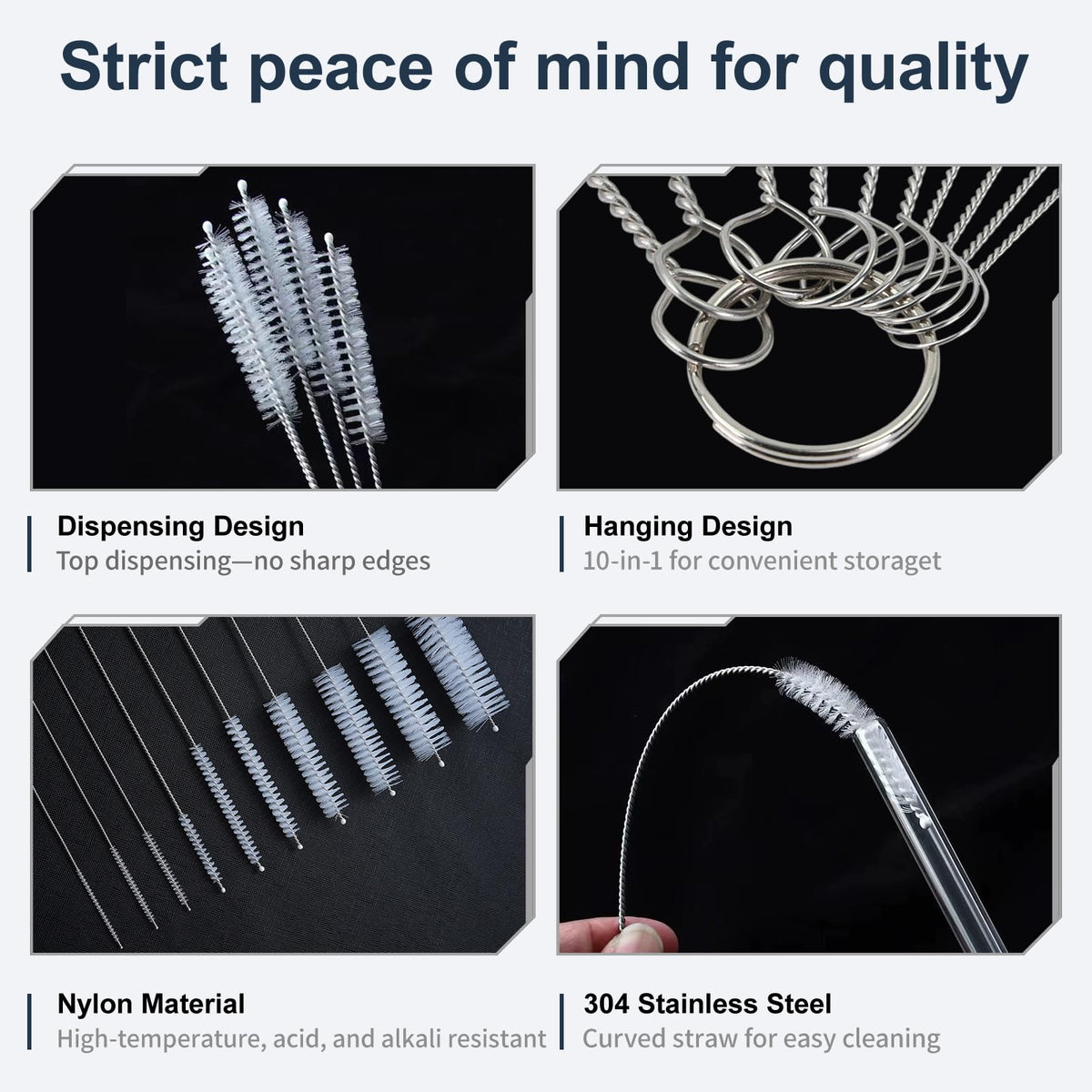 Straw Cleaner Brushes Sets for Stanley Mug,A Set of 12,Crevice Cleaning Brush Long Straw Brushfor Sippy Cup,Tumbler,Water Bottle
