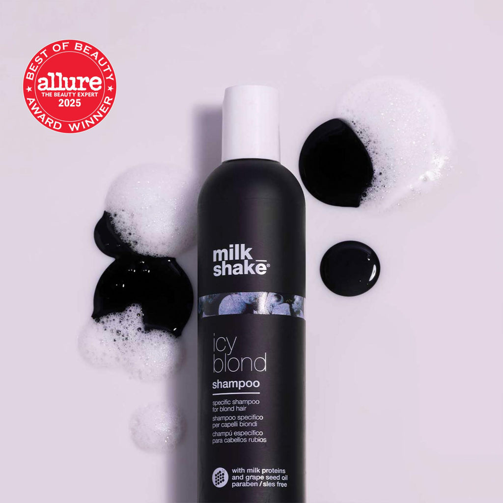 milk_shake Icy Blond Shampoo | Mutes Yellow Tones in Blond Hair