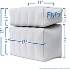 Buy now Flypal Inflatable Foot Rest Pillow for Travel, Patented 2 in 1 Design, Blow-Up Footrest Cushion for Home, Office. Airplane Travel Essential and Kids Airplane Bed at indiglob india