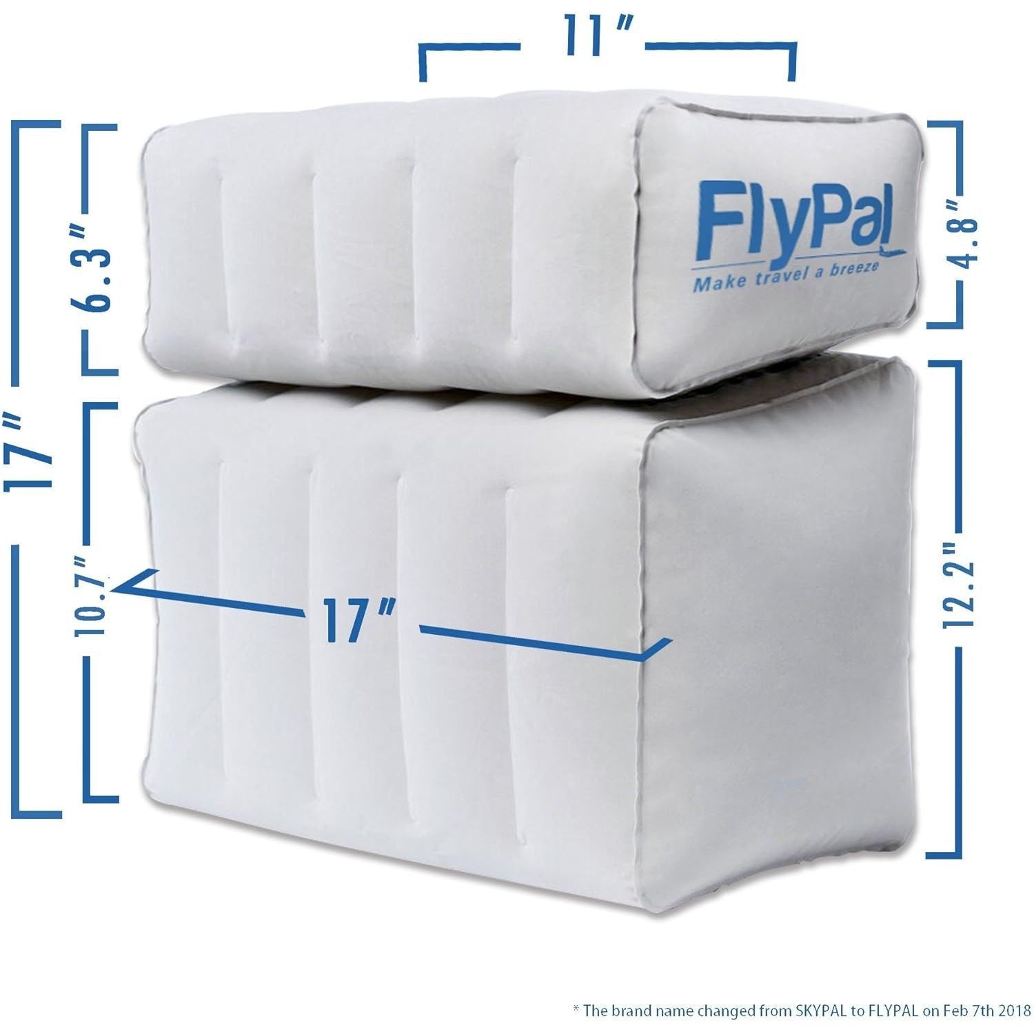 Buy now Flypal Inflatable Foot Rest Pillow for Travel, Patented 2 in 1 Design, Blow-Up Footrest Cushion for Home, Office. Airplane Travel Essential and Kids Airplane Bed at indiglob india