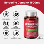 5-in-1 Berberine 500mg with Ceylon Cinnamon, 60 Vegan Capsules