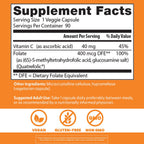 Doctor's Best Fully Active Folate with Quatrefolic400 mcg, Healthy Mood, Memory, Circulation, Well-Being, 90 VC
