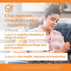 Buy now Doctor's Best Glucosamine Chondroitin MSM + Hyaluronic Acid with OptiMSM Featuring Biocell Collagen, Joint Support, Non-GMO, Gluten & Soy Free, 150 Caps at indiglob india