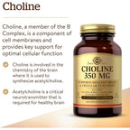 Buy now Solgar Choline 350 mg, 100 Vegetable Capsules - Supports Healthy Brain & Cellular Function - Vegan, Gluten Free, Dairy Free, Kosher - 100 Servings at indiglob india