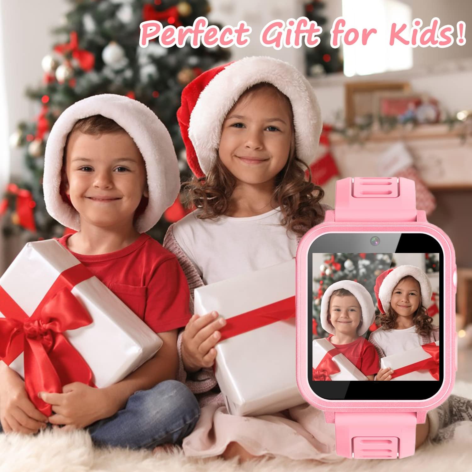 Buy now Smart Watch for Kids Gift for Girls Age 5-12, 1.54" Touch Screen Watch with HD Camera Video 39 Games Music Pedometer Flashlight Alarm Clock, Gifts for 7 8 9 10 Year Old Girls Boys at indiglob india