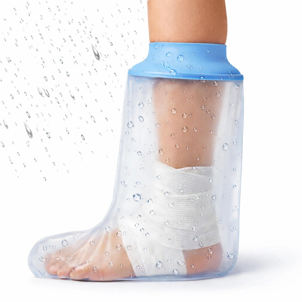 100% Waterproof Foot Cast Covers for Shower Adult, Shower Boots for Foot