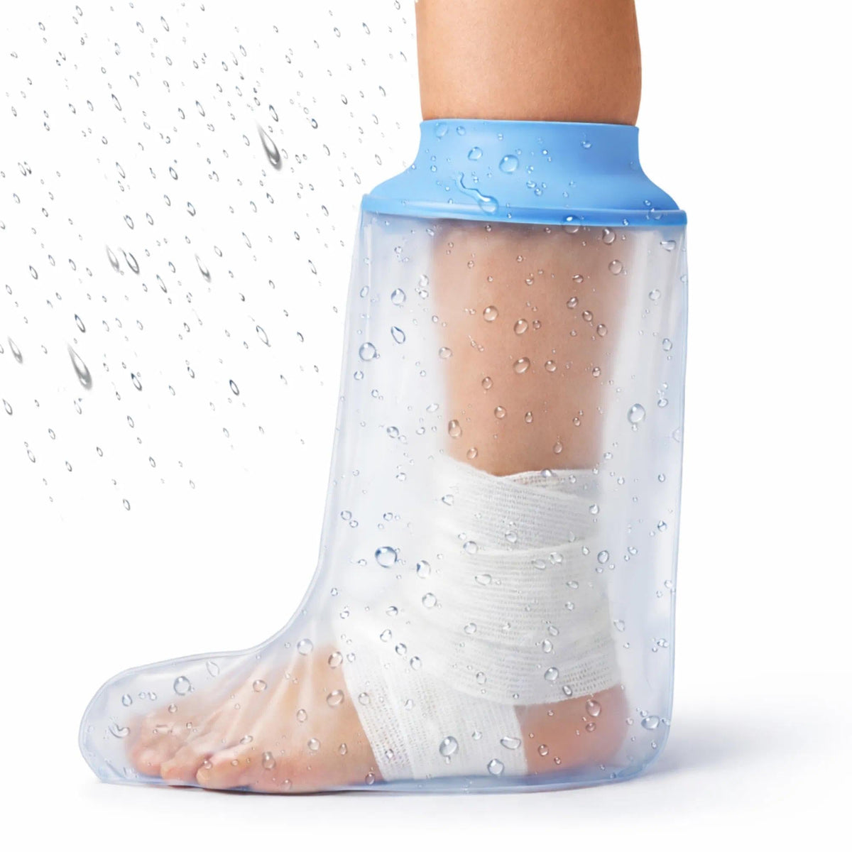 100% Waterproof Foot Cast Covers for Shower Adult, Shower Boots for Foot