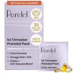Perelel 2nd Trimester Prenatal Vitamins for Women, Choline, Folate, & Iron | Nutritional Support for Mid Pregnancy, Folate, Omega 3, & Vitamin D, Soy & Gluten Free, Non-GMO, 30 Daily Pill Packs