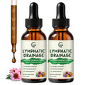 GORNVB Lymphatic Drainage Drops, Lymphatic Drainage Supplements with Echinacea, Cleavers, Dandelion, Red Clover, Horse Chestnut for Swelling Relief, Heavy Legs, Immune & Detox Support, Vegan, 2 fl oz