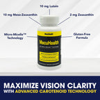 Macuhealth Triple Carotenoid Formula - Eye Vitamins for Adults | 90 softgels, 3 months supply, Advanced Eye Support & Health Eye Formula, triple carotenoid, micro micelle, softygels