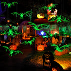 12PCS Halloween Hanging Glowing Bats Decorations for Outdoor Yard Indoor