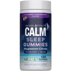 Natural Vitality Sleep Gummies | Magnesium, Melatonin & L-Theanine Formula | Blueberry Pomegranate Flavored Supplement | Vegan, Gluten Free & Non-GMO | 120 Count