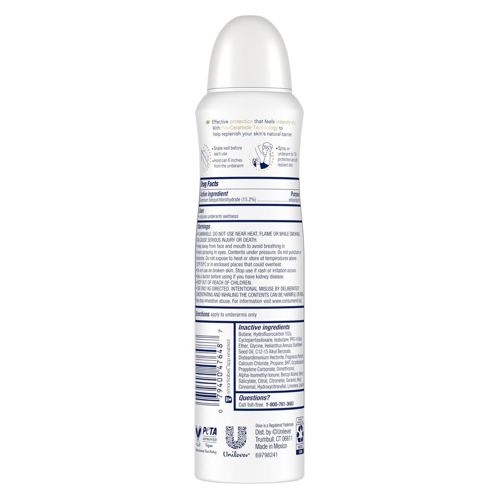 Dove Advanced Care Antiperspirant Spray Waterlily & Sakura 3.8 oz 3PK