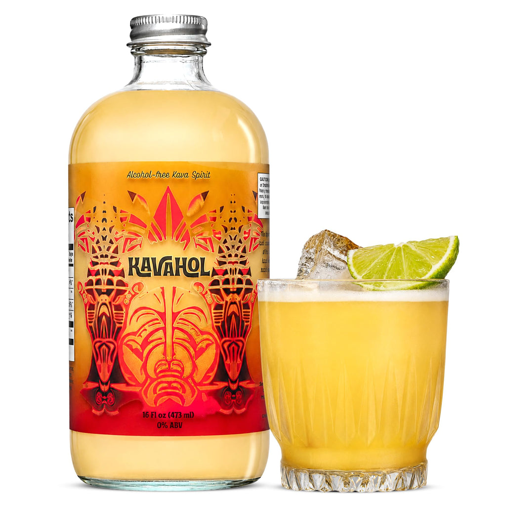 Non-Alcoholic Kava Spirit Drink Fiery Ginger, 16 fl oz, 10 Servings