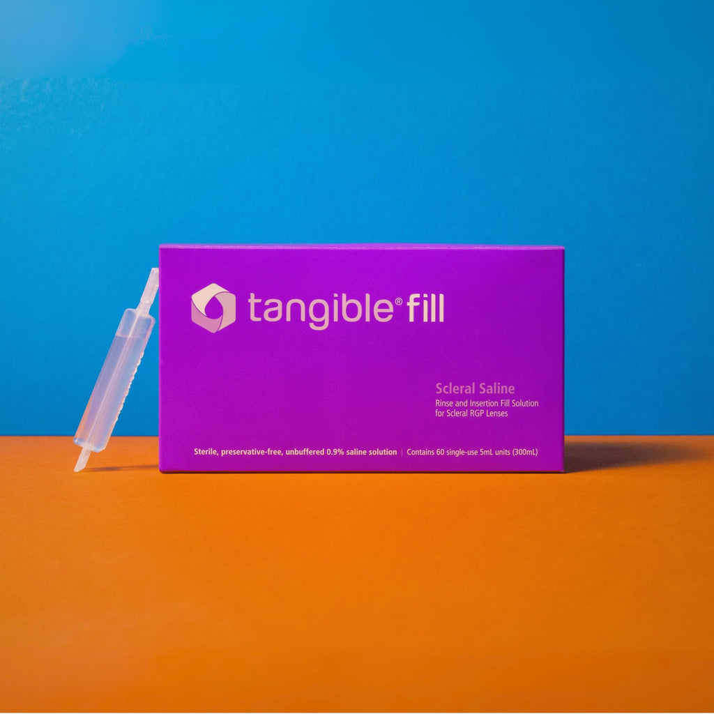 Tangible Fill Saline Solution for Scleral & Rigid Gas Permeable Contact Lenses, Single-Use, 5mL (Pack of 60)