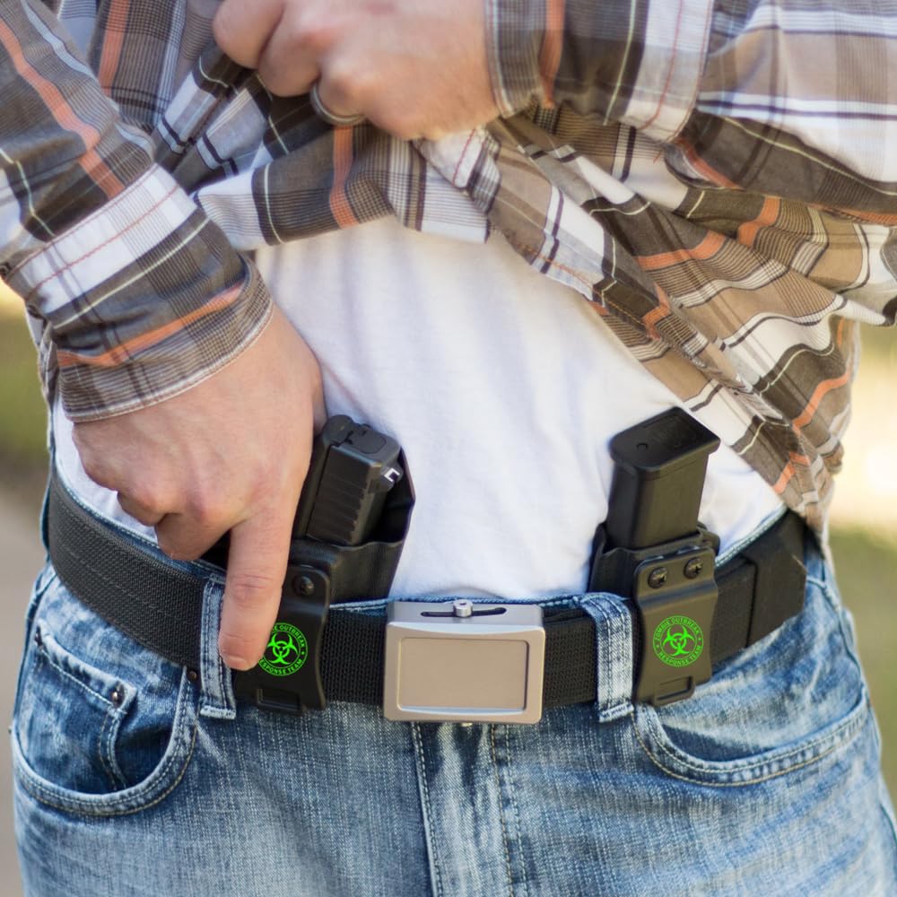 3-Packs Universal Mag Carrier IWB/OWB Magazine Holster for 9mm/.40 Double Stack Magazines