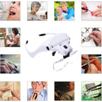 Buy now Headband Magnifier Glasses LED Magnifying Loupe Head Mount Magnifier Handsâ€”Free Bracket and Headband are Interchangeable 5 Replaceable Lenses1.0X,1.5X,2.0X,2.5X,3.5X (Upgraded Version) at indiglob india