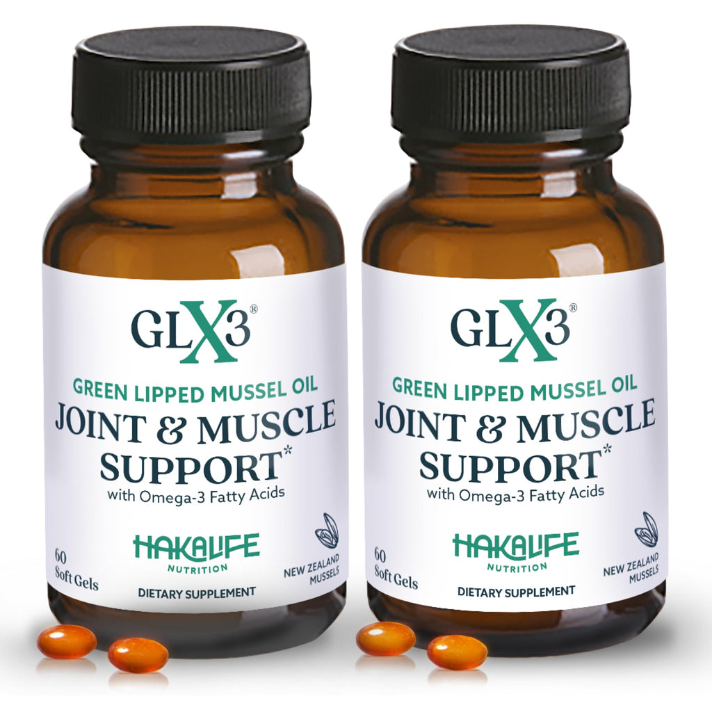 Haka Life GLX3 Green Lipped Mussel Oil Capsules for Joint and Muscle Support | Extra-Strength Omega-3 Green Lipped Mussel Supplement for Comfort, Flexibility & Recovery | Contains ETA, EPA, DHA