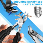 2026 Toenail Clippers for Thick Toenails for Seniors Angled Head | Large Toe Nail Clippers Set for Men, Long Handle Heavy Duty Ingrown Toenail Clippers, Ultra Sharp Slanted Finger Nails Cutter