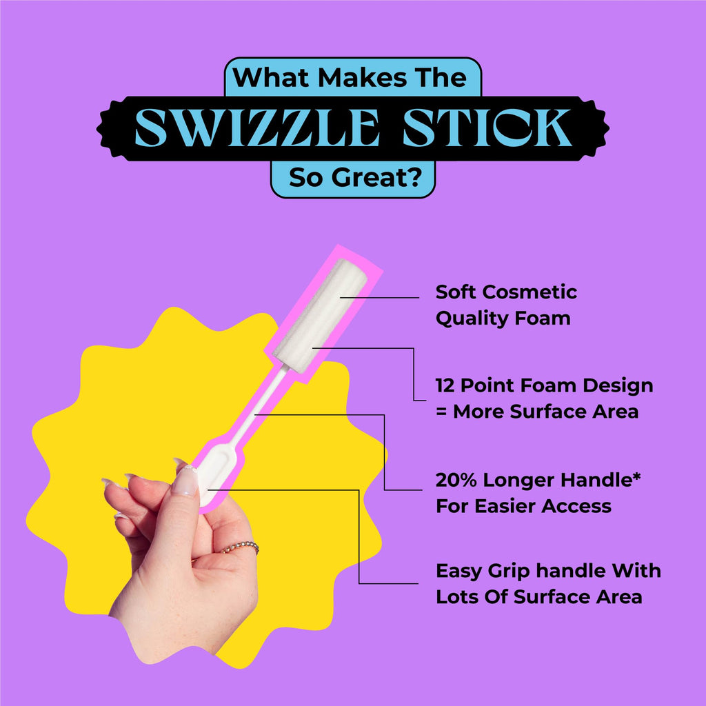 Berkland Swizzle Sticks, 25-Pack - Soft Absorbent Post-Intimacy Sponges